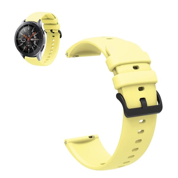 22mm Universal sporty silikone urrem - Gul Yellow