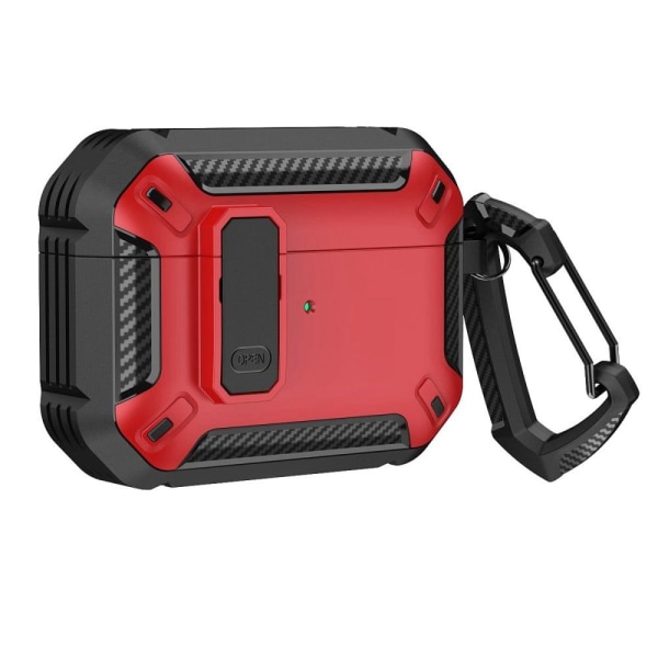 AirPods Pro 2 protective case with carabiner - Black / Red Red