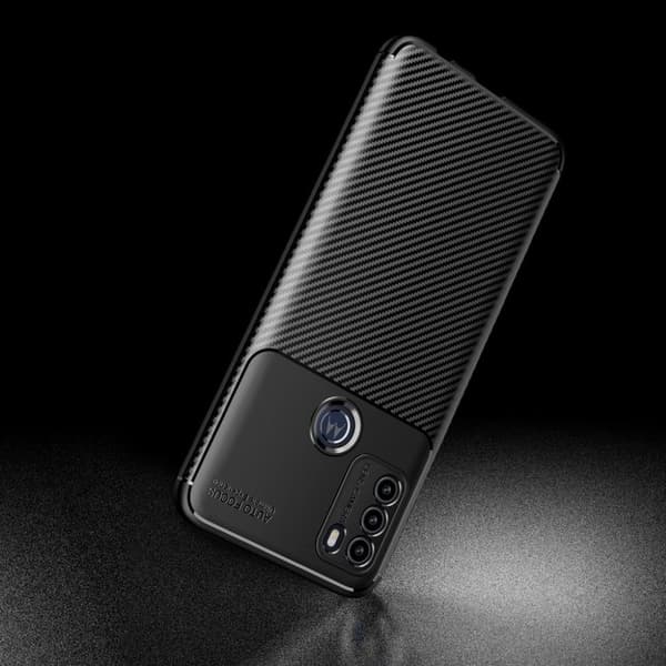 Carbon Shield Motorola Moto G50 skal - Blå Blå