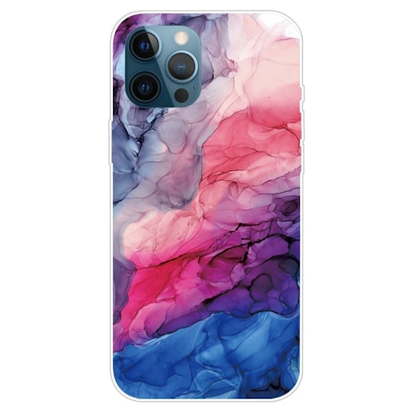 Marmormotiv iPhone 14 Pro Max skal - Vattenhaltigt Livfullt Mönster multifärg
