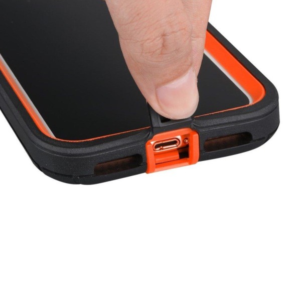 iPhone Xs Max shockproof hybrid case - Black / Orange multifärg