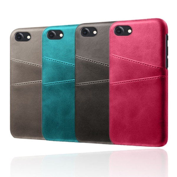 Etui til to kort - iPhone SE 2020 / 8 / 7 - Sort Black