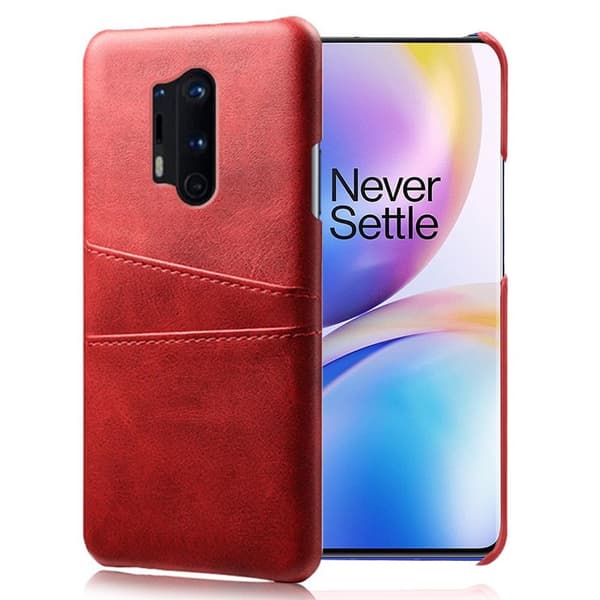 OnePlus 8 Pro skal med korthållare - Röd Röd