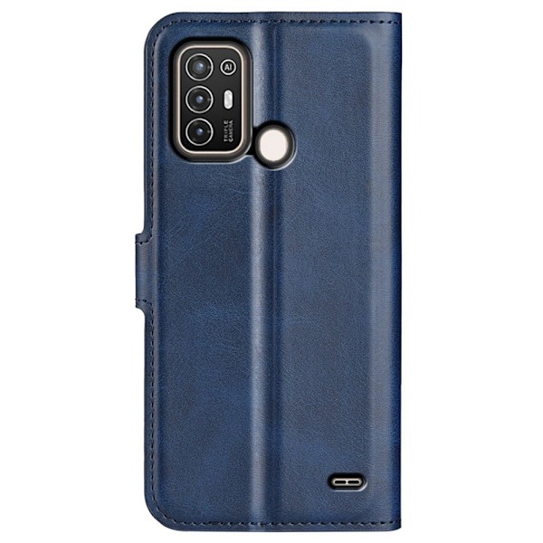 Læderetui med Pung til ZTE Blade A52 - Blå Blue