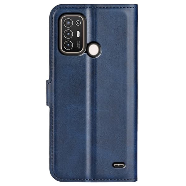 Læretui med Lommebok til ZTE Blade A52 - Blå Blue