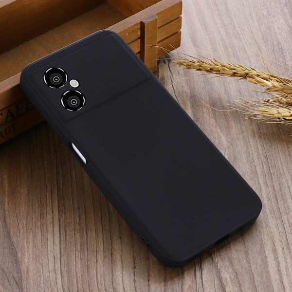 Matte Liquid Xiaomi Poco M4 5G silikone cover - Sort Black