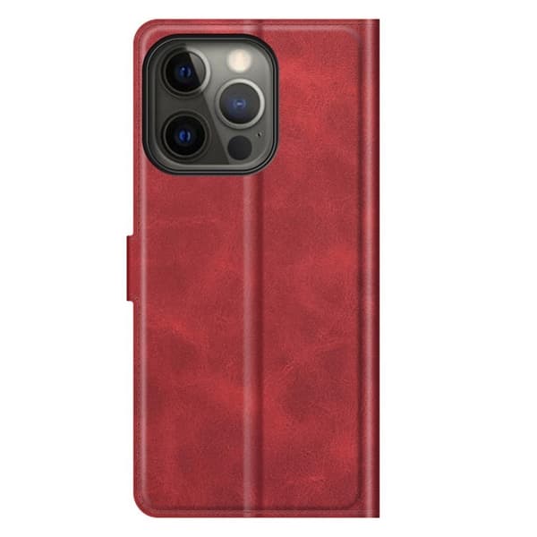 iPhone 13 Pro Max læderetui med pung - Rød Red