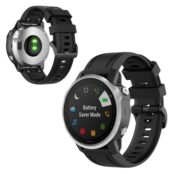 Garmin Fenix 6S holdbar Urrem - Sort Black
