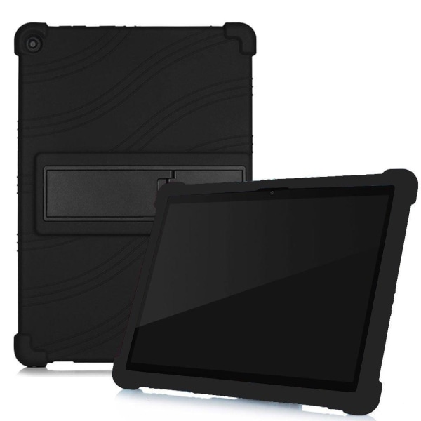 Silikone slide-out kickstand design etui til Lenovo Tab M10 FHD Black
