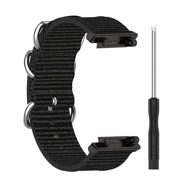 Amazfit T-Rex 2 nylonkellon hihna - Musta Black