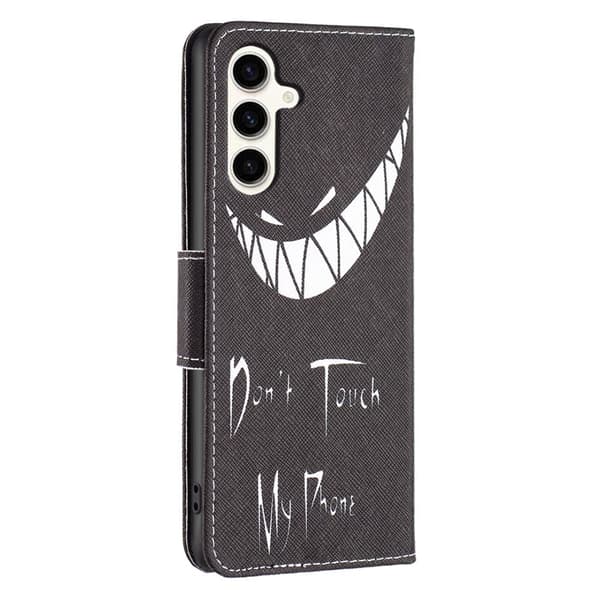 Wonderland Samsung Galaxy S23 Fe Flippetui - Don't Touch My Phone Black