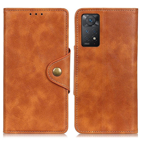 Alpha Xiaomi Redmi Note 11S 5G / Xiaomi Redmi Note 11 Pro læder flip etui - Brun Brown