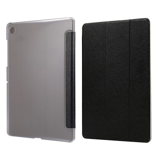 Samsung Galaxy Tab A7 10.4 (2020) silk tri-fold læder flip etui - sort Black