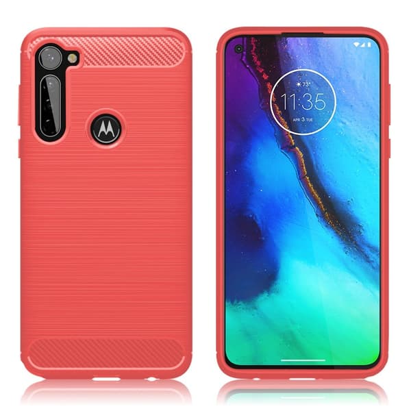Carbon Flex Motorola Moto G Stylus skal - Röd Röd