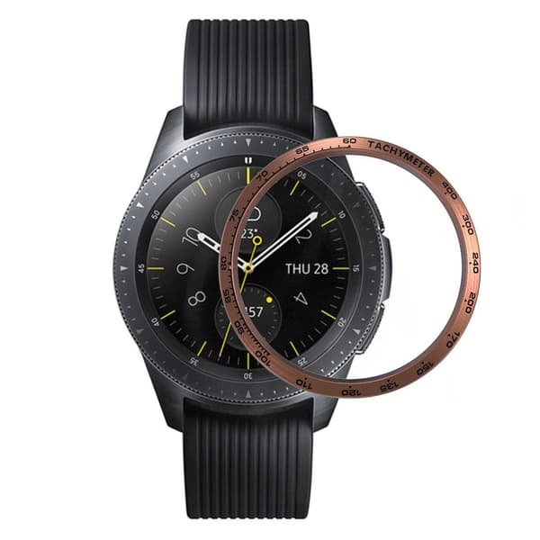 Samsung Galaxy Watch (42mm) rustfrit stål bezel - Rødguld Pink