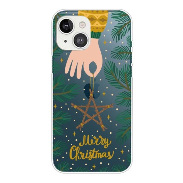 Christmas iPhone 14 Plus case - Christmas Five-pointed Star Green