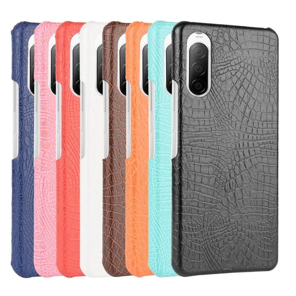 Croco Sony Xperia 10 II cover - Sort Black
