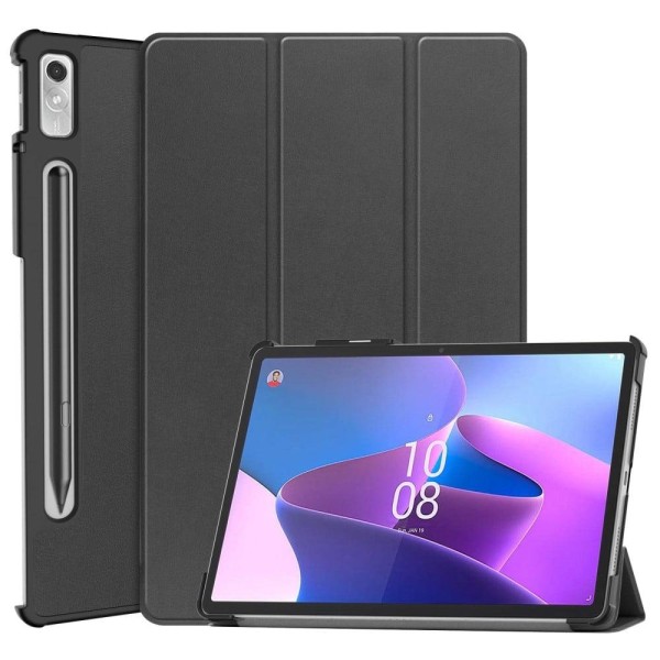 Tri-fold Leather Stand Case for Lenovo Tab P11 Pro (2nd Gen) - B Svart