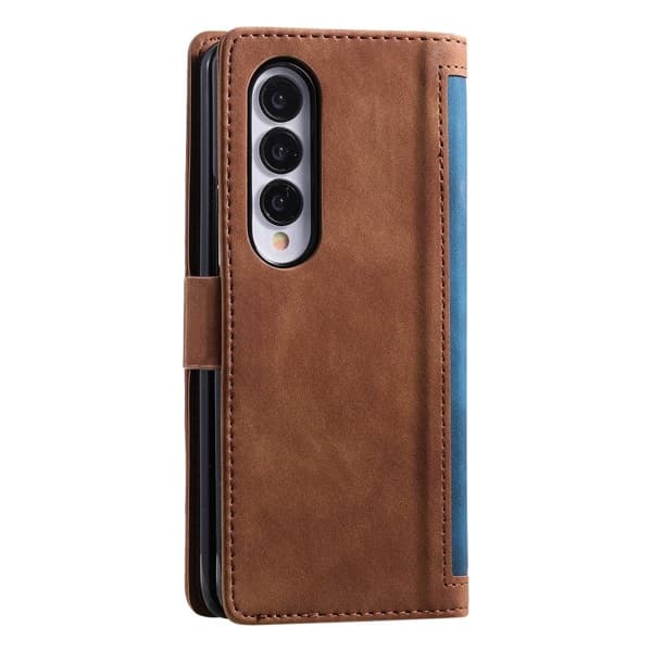 Suburbian läder Samsung Galaxy Z Fold4 fodral - Blå Blå