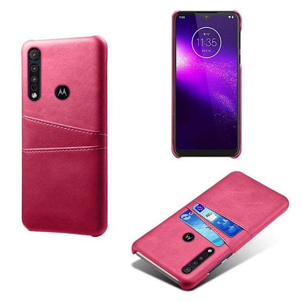 Dual Card Motorola One Macro kotelot - Ruusu Pink