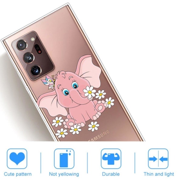 Deco Samsung Galaxy Note 20 Ultra skal - Elefant Rosa