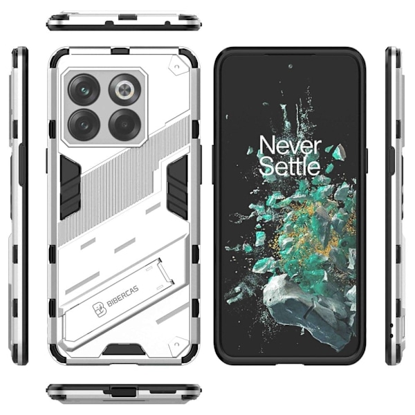 Shockproof Hybrid Deksel med A Modern Touch til OnePlus Ace Pro / 10t - Sølv Silver grey
