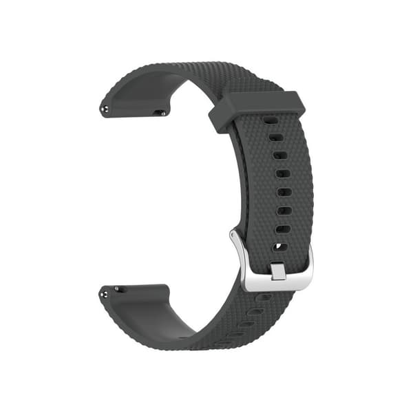 Garmin Vivoactive 4 silikoninen kuvioitu kellonauha - Harmaa Silver grey