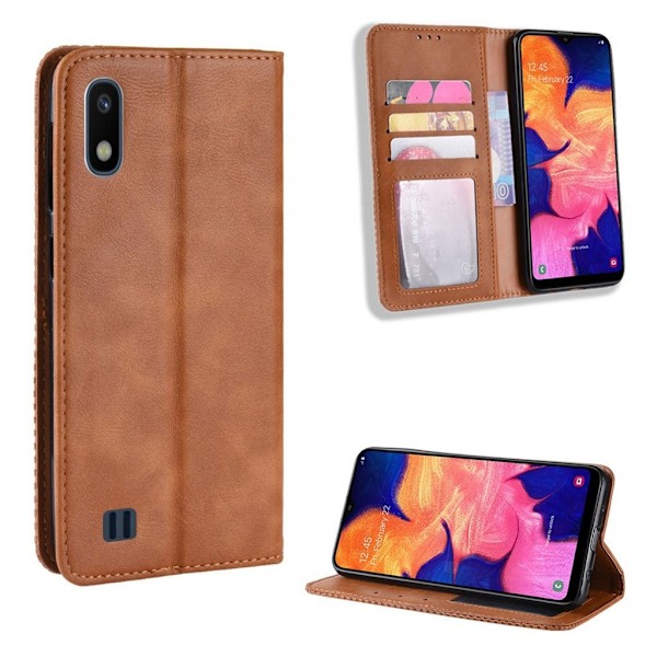 Bofink Vintage läder Samsung Galaxy A10 fodral - Brun Brun