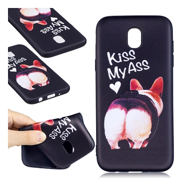 Samsung Galaxy J5 (2017) Silikon skal med motiv - Kiss my ass Svart