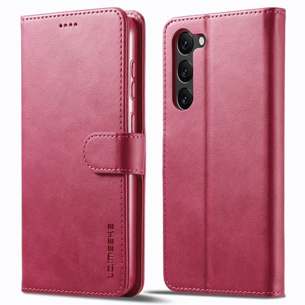 LC.Imeeke Samsung Galaxy S24 läderfodral - Rosa Rosa