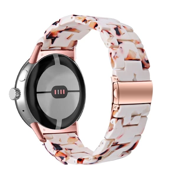 Google Pixel Watch-klokkerem i harpiksstil - Nougat Brown