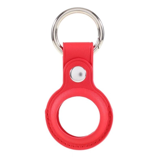 AirTags leather cover with  key ring - Red Röd