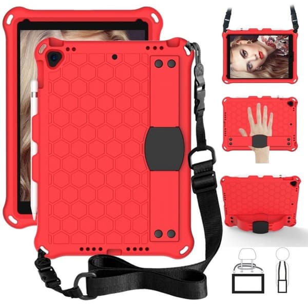iPad 10.2 (2019) honeycomb EVA hybridfodral - Röd Röd