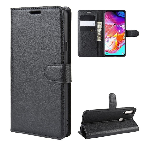 Alpha läder Samsung Galaxy A20s fodral - Svart Svart