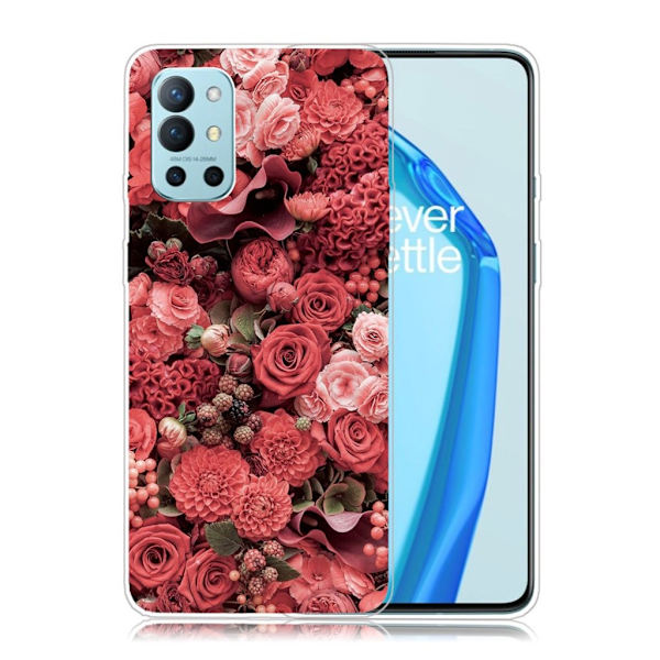 Deco OnePlus 9R skal - Rosblomma Röd