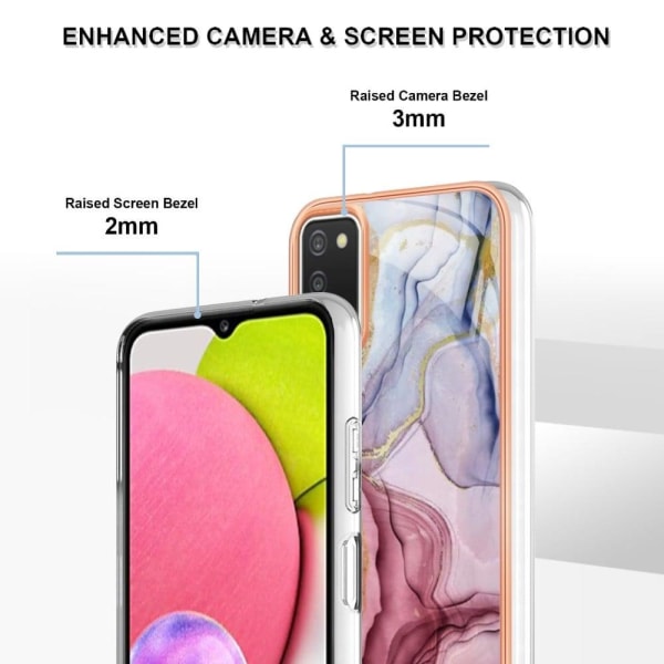 Marble Samsung Galaxy A03s Suojakotelo - Ruusukulta Pink