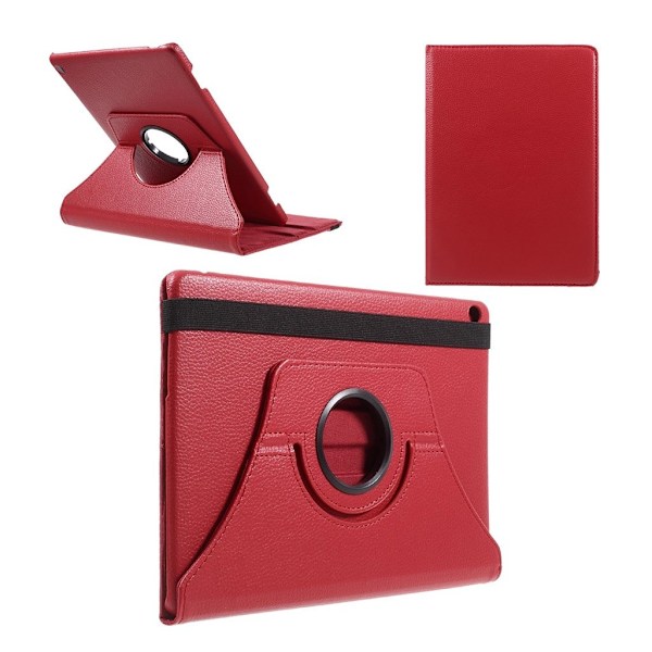 Huawei MediaPad M3 Lite 10.1 Læder etui med roterende stand - Red
