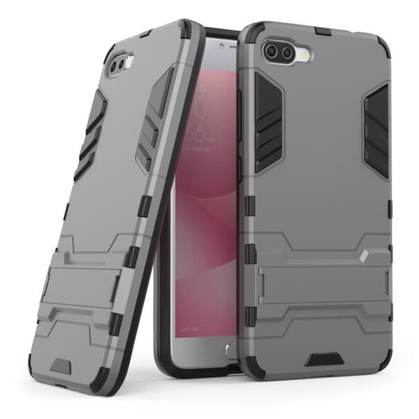 ASUS Zenfone 4 Max 5.5 (ZC554KL) Deksel laget av plastikk og silikon - Grått Silver grey