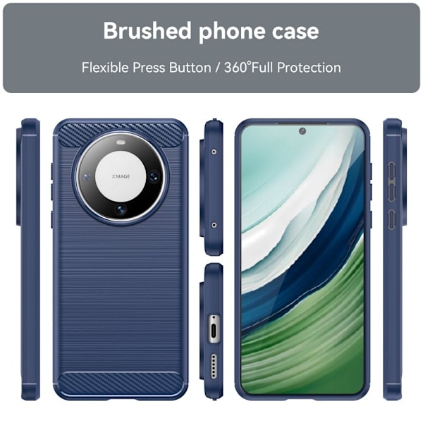 Carbon Flex Suojakotelo Huawei Mate 60 - Sininen Blue