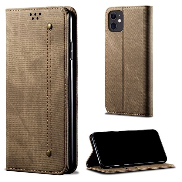 Jeans iPhone 13 Mini flip etui - Grøn Green