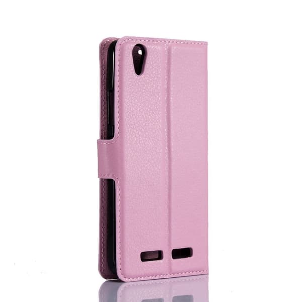 Huawei P10 Litchi Skinn Lær Flip Etui - Rosa Pink