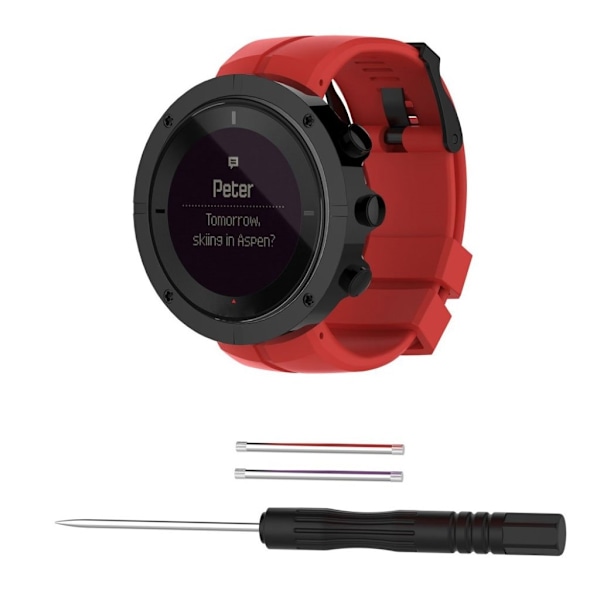 Suunto Kailash pin spænde silikone urrem - Rød Red