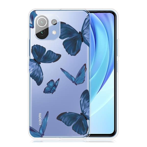 Deco Xiaomi Mi 11 Pro Etui - Blå Sommerfugl Blue