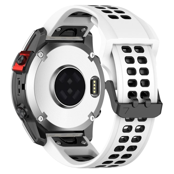 Garmin Enduro 2 / Tactix 7 / Fenix 7 klockarmband i silikon med dubbla färger - Vit / Svart Vit