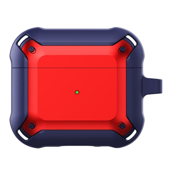 AirPods 3 TPU-etui med nøglering - Sort / Rød Red