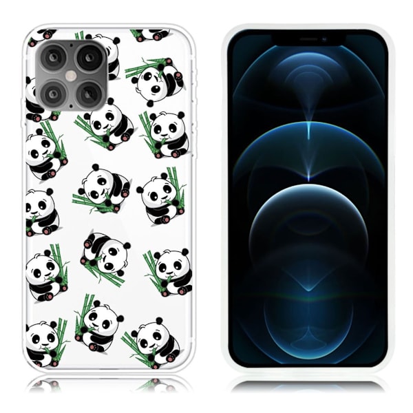 Deco iPhone 12 Pro Max kotelot - Söpö Panda White