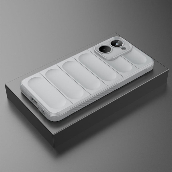 Blødt grebsformet cover til Realme 10 4G - Hvid White