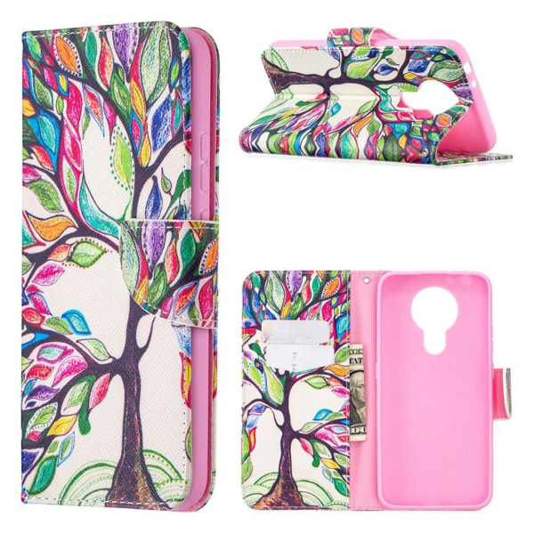 wonderland Nokia 3.4 flip etui - smukt træ Multicolor