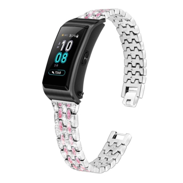 strass rostfritt stål klockarmband för Huawei TalkBand B5 - silver / Rose Silvergrå