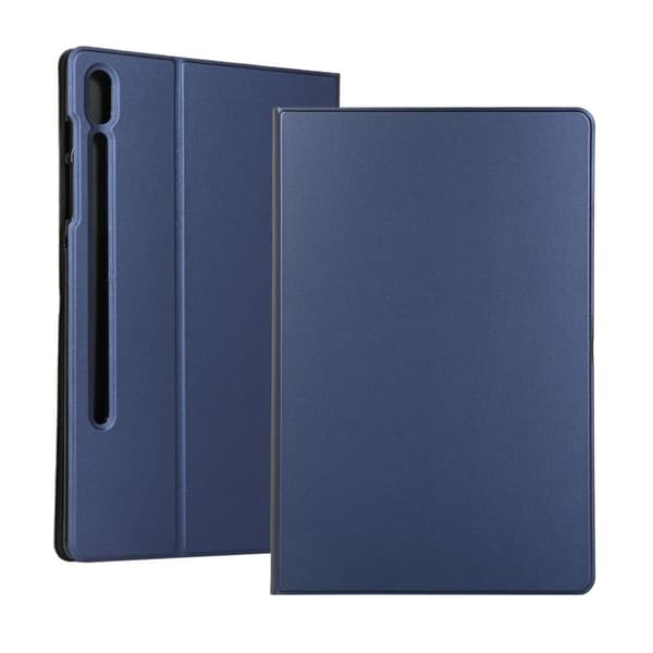 Stødsikkert vegansk læder Stødsikkert Folio Stand Tablet Etui Cover Protector Lenovo Tab P12 Pro - Mørkeblå Blue